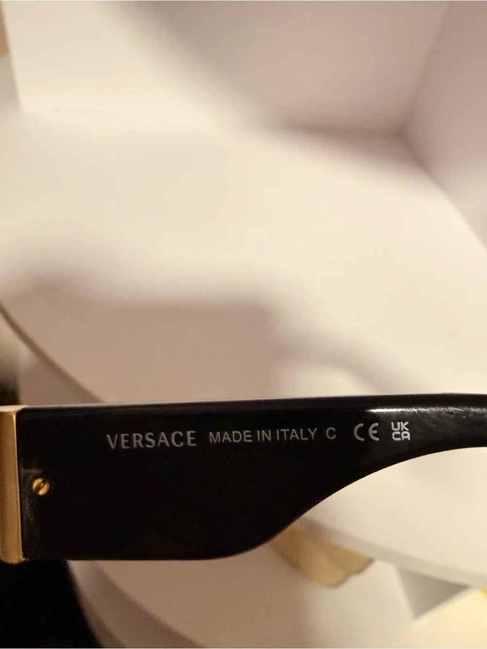 Versace Oval Medusa Deco Sunglasses in Black and Gold